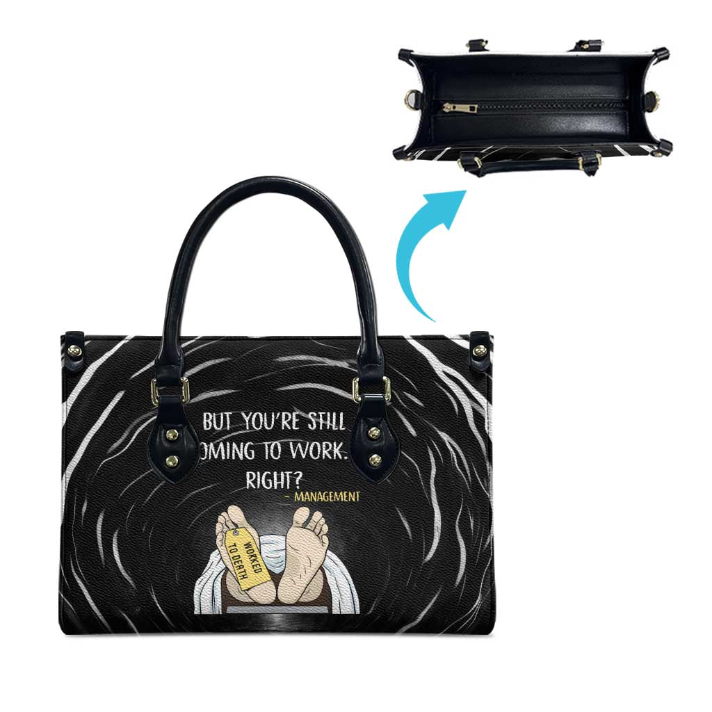 Funny Workplace Meme Office Humor Manager Leather Bag Employee Job Joke Worked to Death