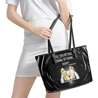 Funny Workplace Meme Office Humor Manager Leather Tote Bag Employee Job Joke Worked to Death