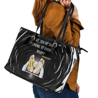 Funny Workplace Meme Office Humor Manager Leather Tote Bag Employee Job Joke Worked to Death