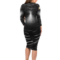Funny Workplace Meme Office Humor Manager Long Sleeve Bodycon Dress Employee Job Joke Worked to Death