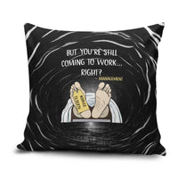 Funny Workplace Meme Office Humor Manager Pillow Cover Employee Job Joke Worked to Death