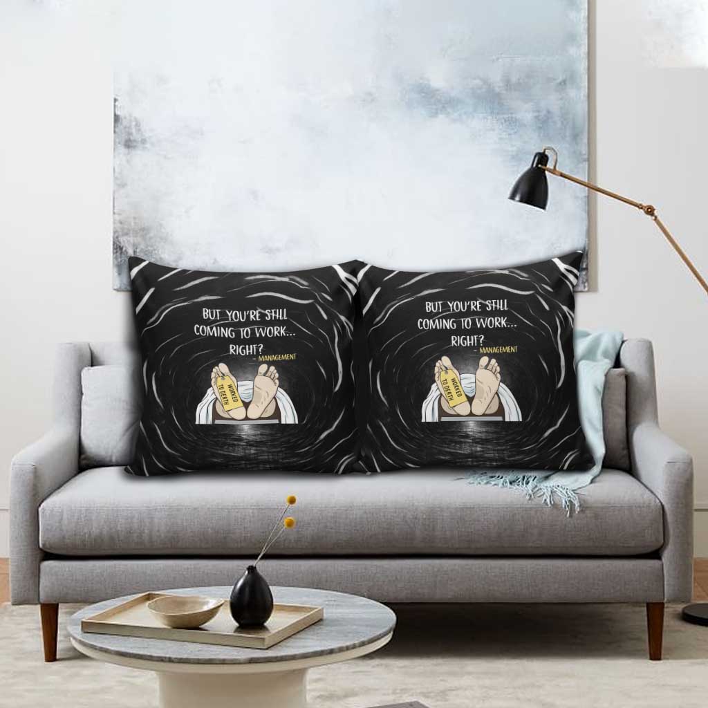 Funny Workplace Meme Office Humor Manager Pillow Cover Employee Job Joke Worked to Death