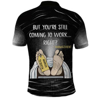 Funny Workplace Meme Office Humor Manager Polo Shirt Employee Job Joke Worked to Death