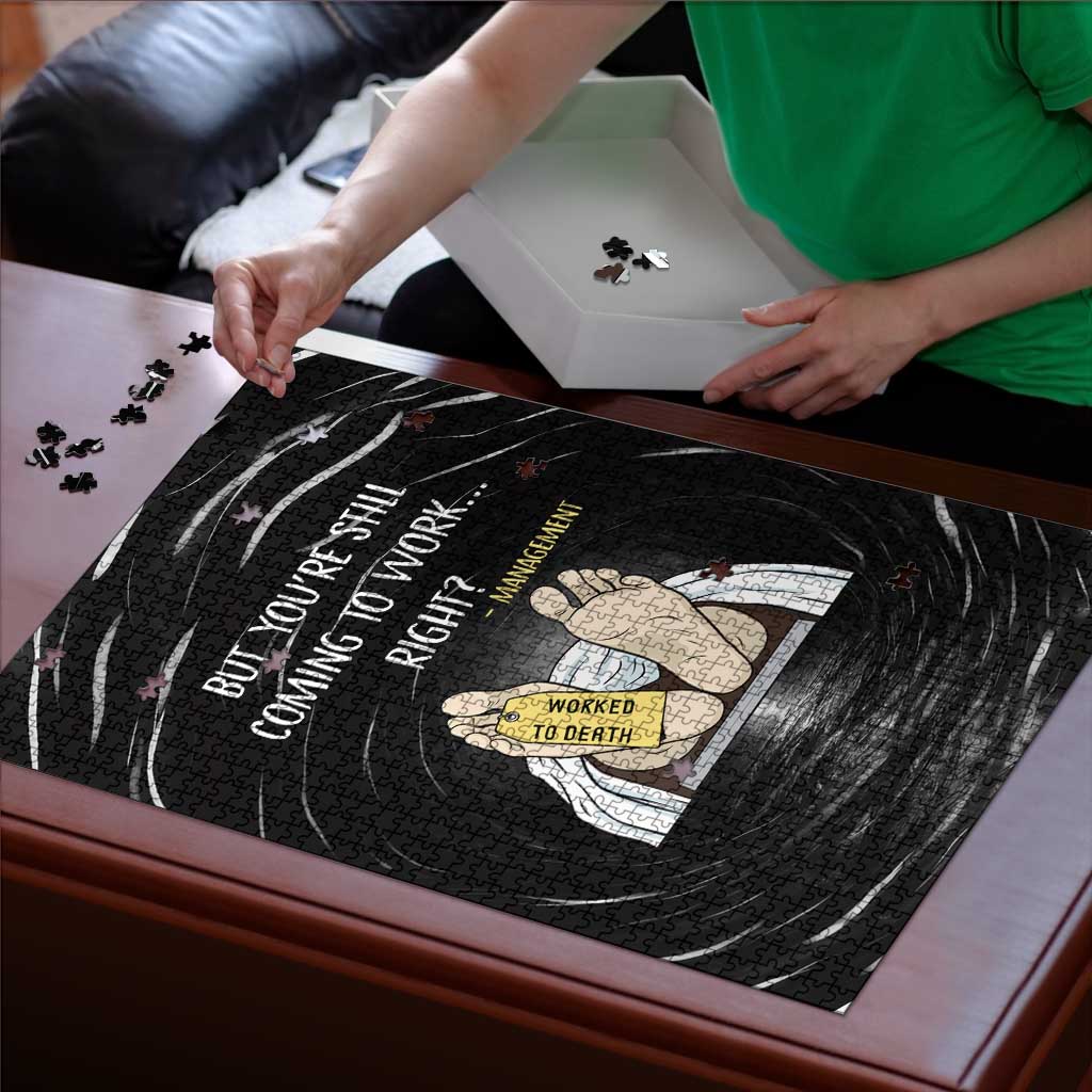 Funny Workplace Meme Office Humor Manager Puzzle Employee Job Joke Worked to Death