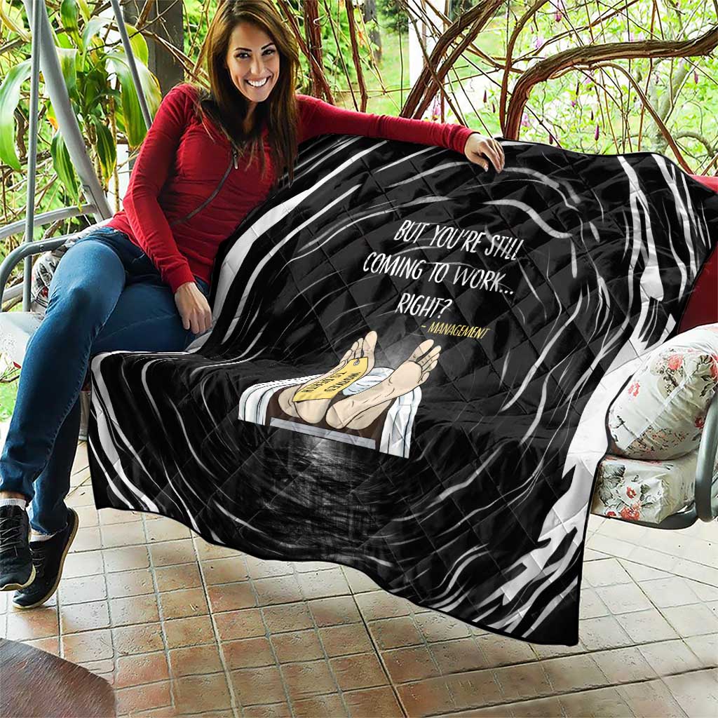 Funny Workplace Meme Office Humor Manager Quilt Employee Job Joke Worked to Death
