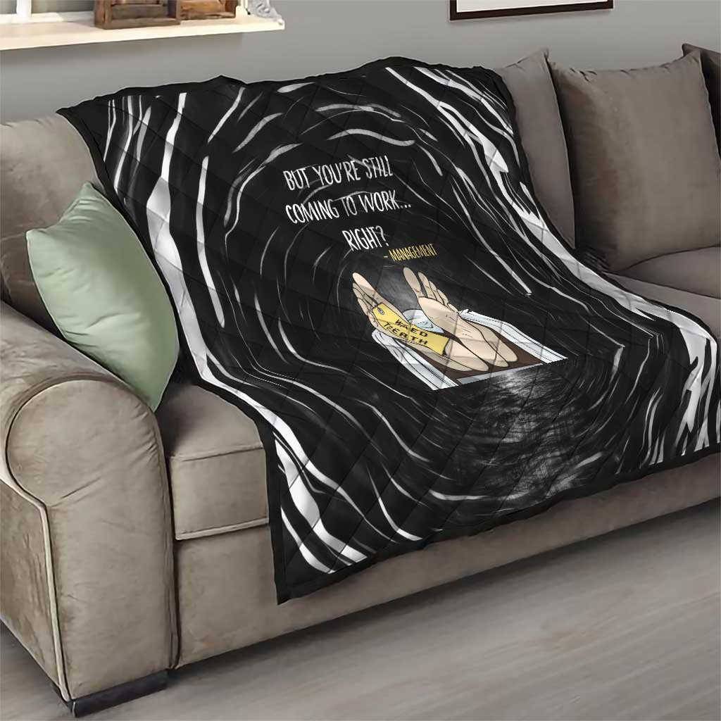 Funny Workplace Meme Office Humor Manager Quilt Employee Job Joke Worked to Death