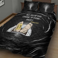 Funny Workplace Meme Office Humor Manager Quilt Bed Set Employee Job Joke Worked to Death