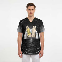 Funny Workplace Meme Office Humor Manager Scrub Top Employee Job Joke Worked to Death