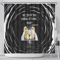 Funny Workplace Meme Office Humor Manager Shower Curtain Employee Job Joke Worked to Death
