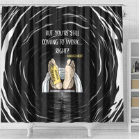 Funny Workplace Meme Office Humor Manager Shower Curtain Employee Job Joke Worked to Death