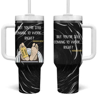 Funny Workplace Meme Office Humor Manager Tumbler With Handle Employee Job Joke Worked to Death