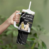 Funny Workplace Meme Office Humor Manager Tumbler With Handle Employee Job Joke Worked to Death