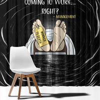 Funny Workplace Meme Office Humor Manager Window Curtain Employee Job Joke Worked to Death