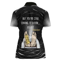 Funny Workplace Meme Office Humor Manager Women Polo Shirt Employee Job Joke Worked to Death