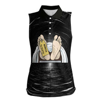 Funny Workplace Meme Office Humor Manager Women Sleeveless Polo Shirt Employee Job Joke Worked to Death