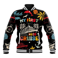My First Cruise 2026 Baseball Jacket Vacation Groovy Family Cruise Ship