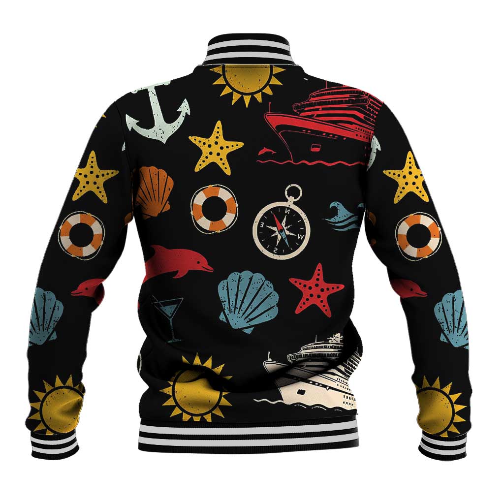 My First Cruise 2026 Baseball Jacket Vacation Groovy Family Cruise Ship