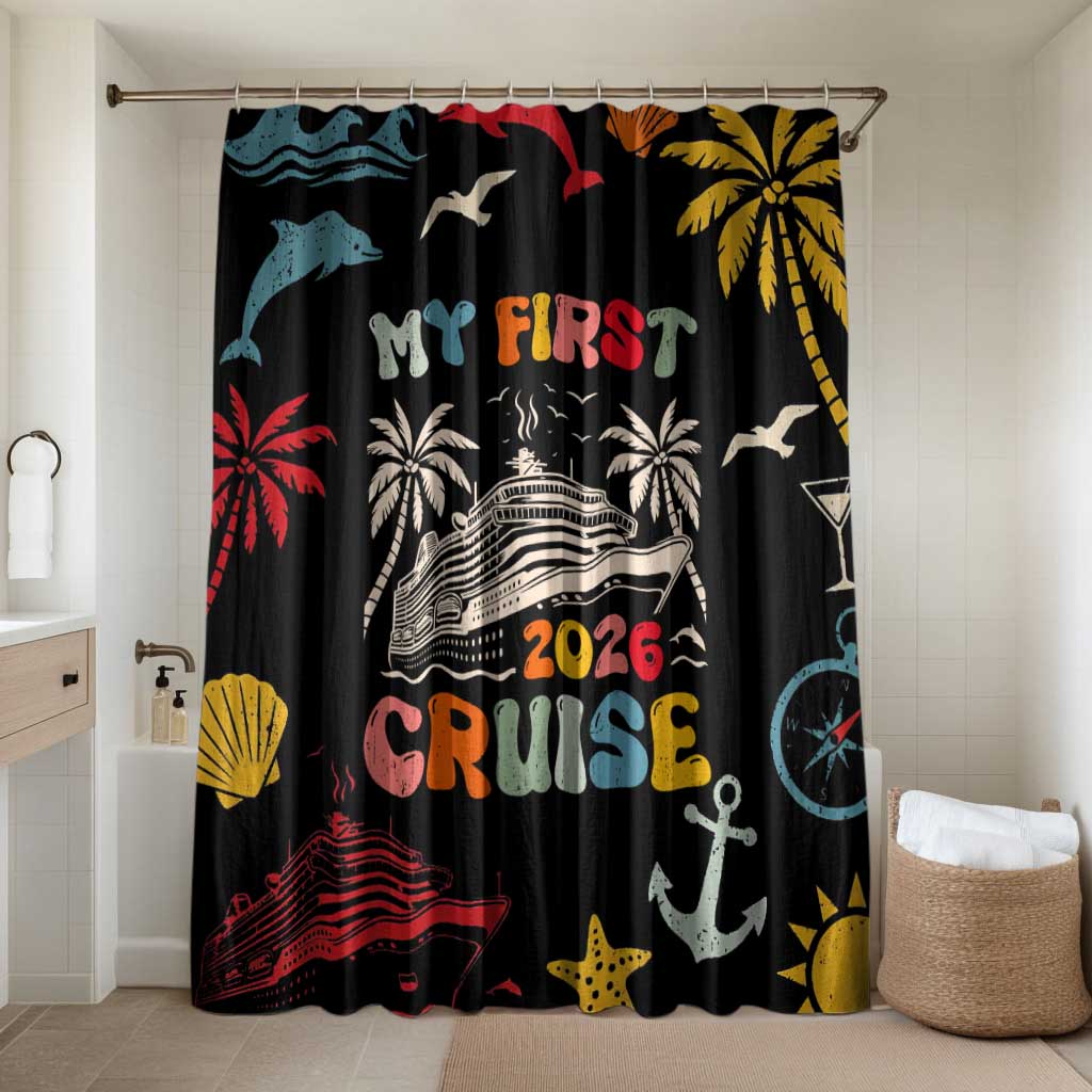 My First Cruise 2026 Bathroom Set Vacation Groovy Family Cruise Ship