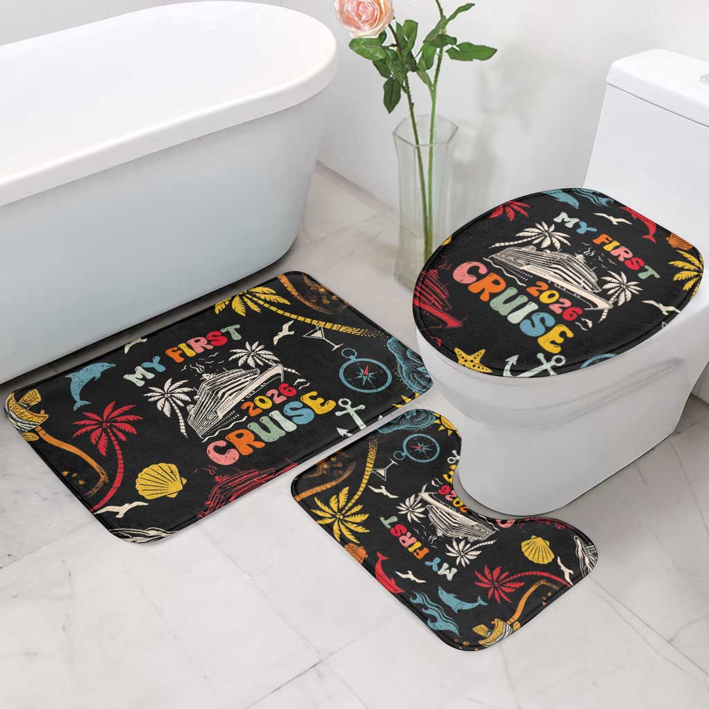 My First Cruise 2026 Bathroom Set Vacation Groovy Family Cruise Ship