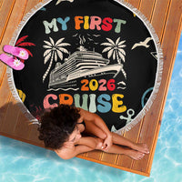 My First Cruise 2026 Beach Blanket Vacation Groovy Family Cruise Ship