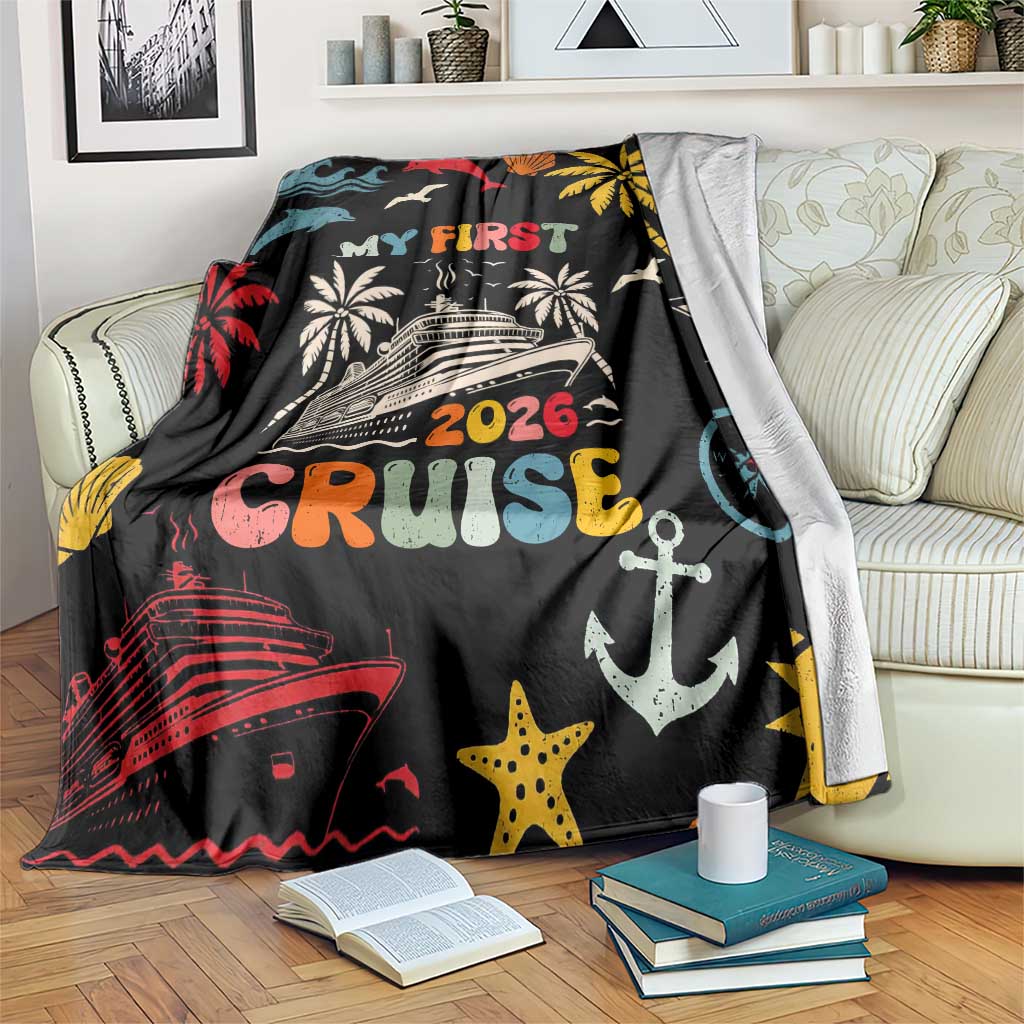 My First Cruise 2026 Blanket Vacation Groovy Family Cruise Ship