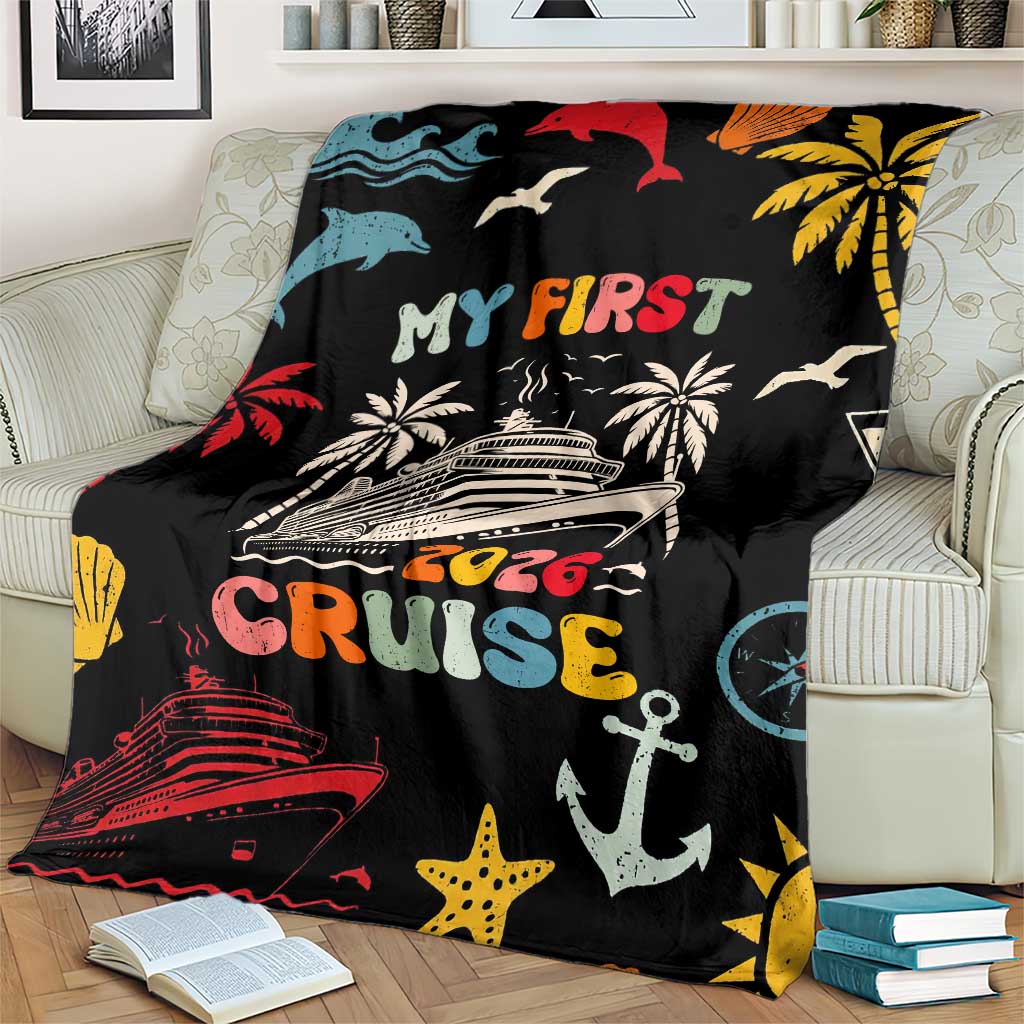 My First Cruise 2026 Blanket Vacation Groovy Family Cruise Ship