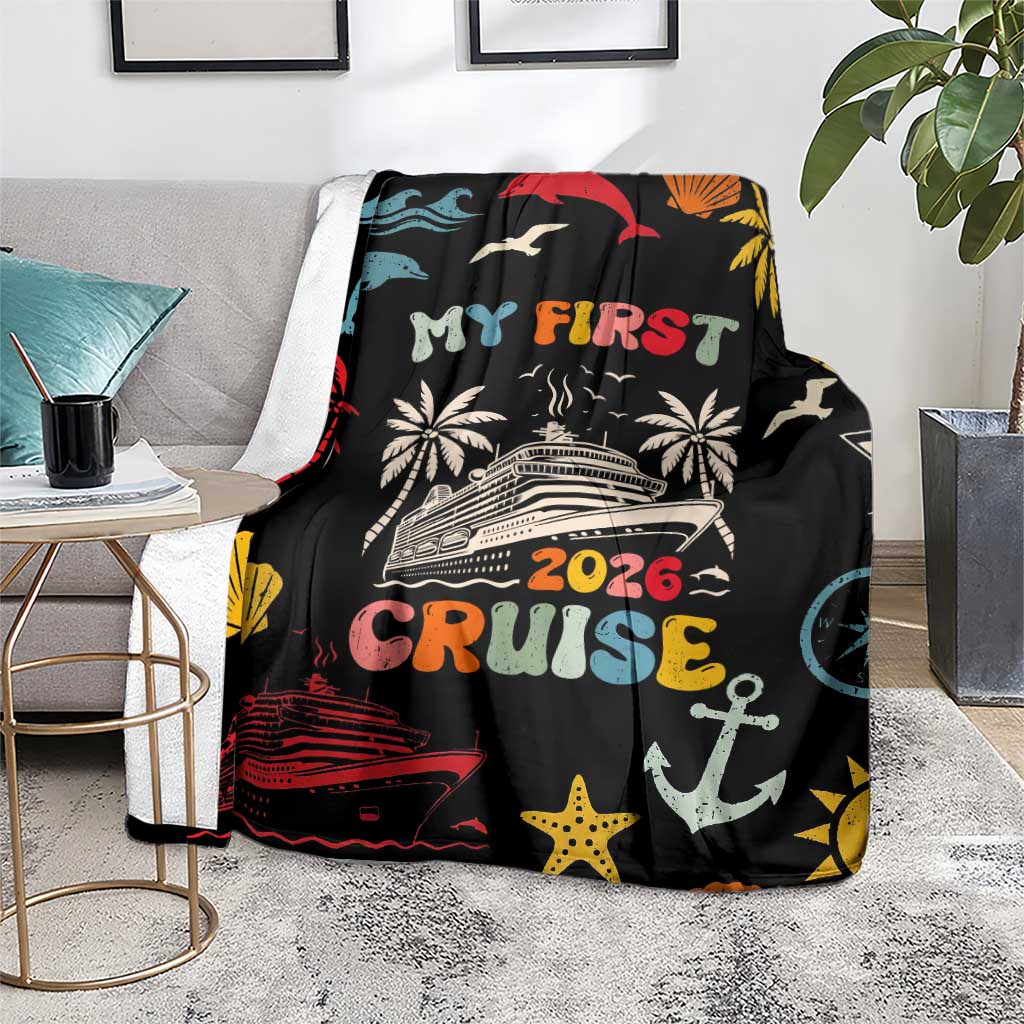 My First Cruise 2026 Blanket Vacation Groovy Family Cruise Ship