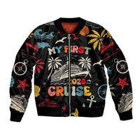 My First Cruise 2026 Bomber Jacket Vacation Groovy Family Cruise Ship
