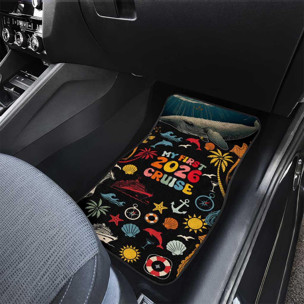 My First Cruise 2026 Car Mats Vacation Groovy Family Cruise Ship