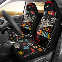 My First Cruise 2026 Car Seat Cover Vacation Groovy Family Cruise Ship