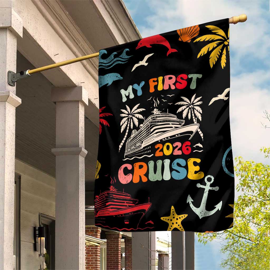 My First Cruise 2026 Garden Flag Vacation Groovy Family Cruise Ship