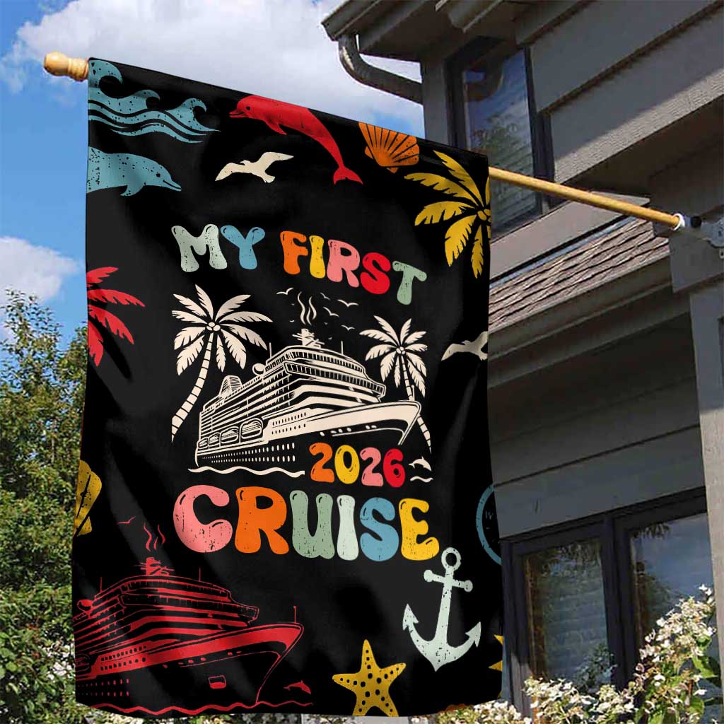 My First Cruise 2026 Garden Flag Vacation Groovy Family Cruise Ship