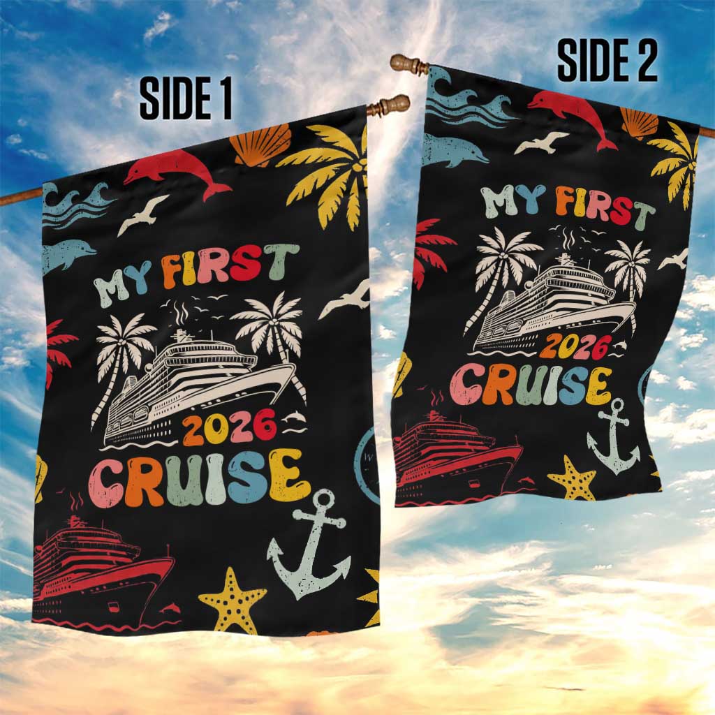 My First Cruise 2026 Garden Flag Vacation Groovy Family Cruise Ship