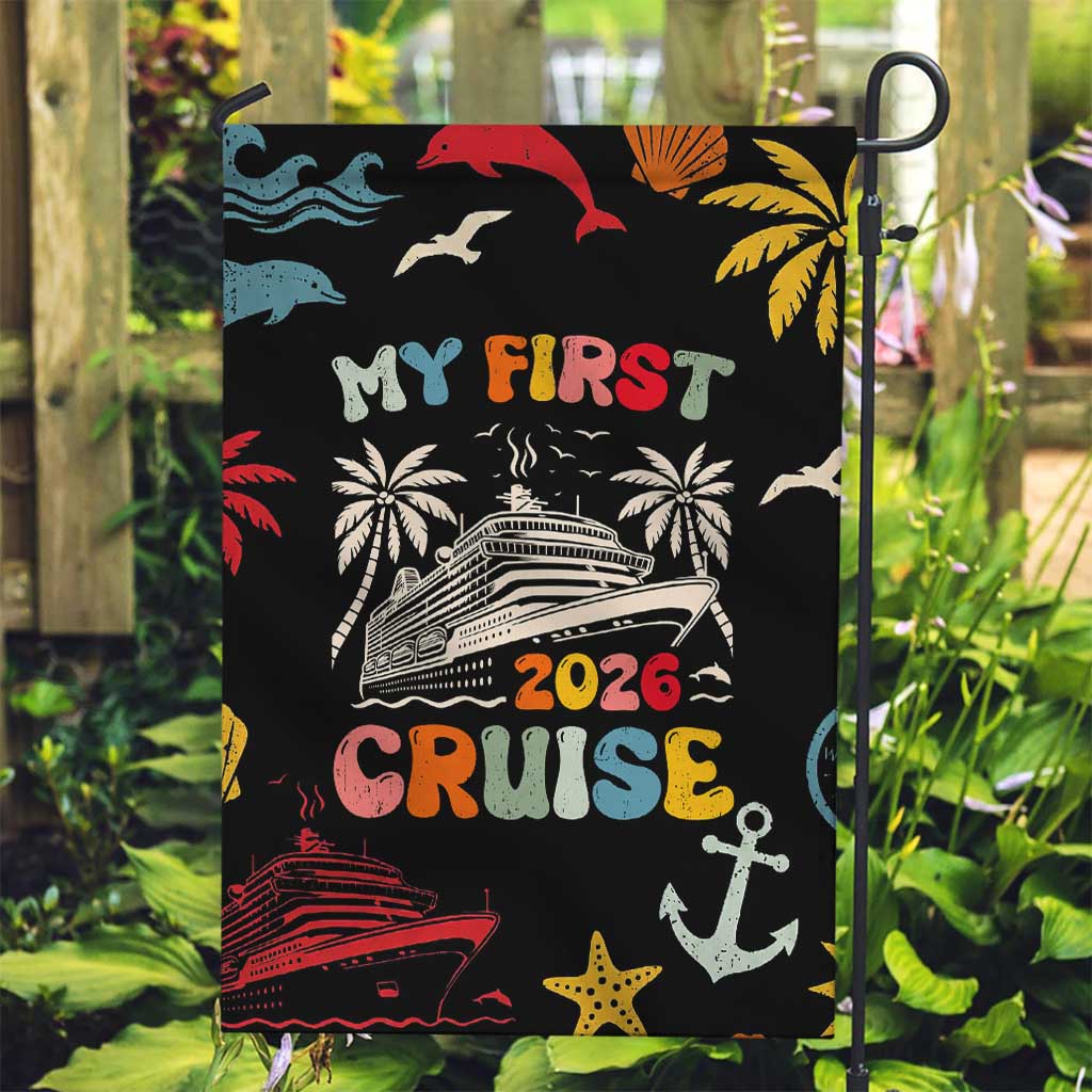 My First Cruise 2026 Garden Flag Vacation Groovy Family Cruise Ship