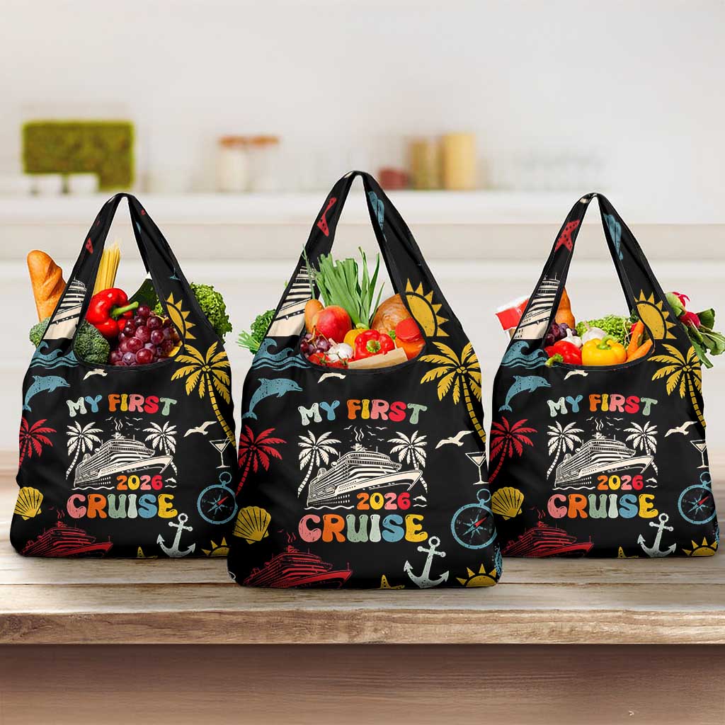 My First Cruise 2026 Grocery Bag Vacation Groovy Family Cruise Ship