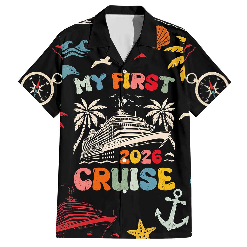 My First Cruise 2026 Hawaiian Shirt Vacation Groovy Family Cruise Ship