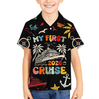 My First Cruise 2026 Hawaiian Shirt Vacation Groovy Family Cruise Ship