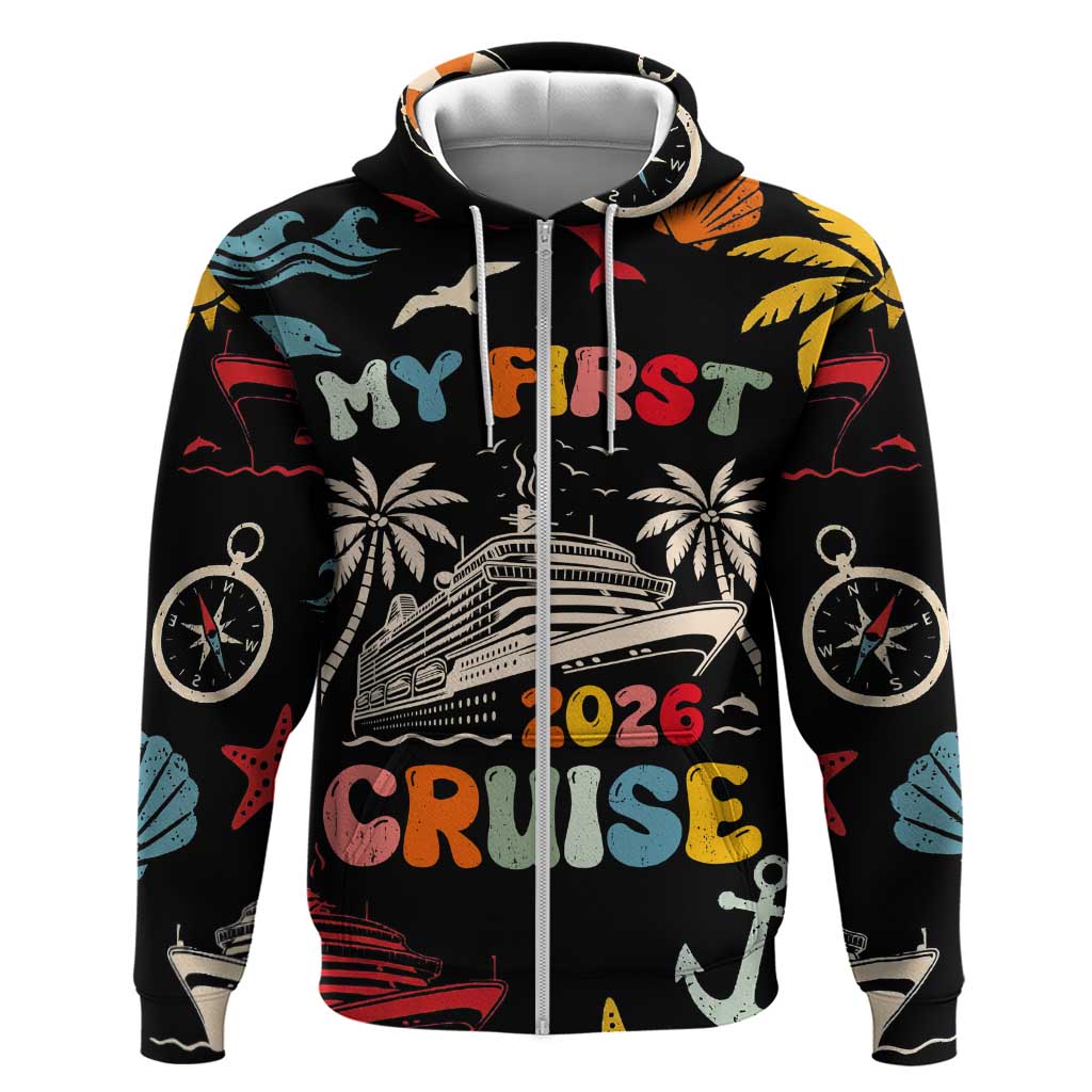 My First Cruise 2026 Hoodie Vacation Groovy Family Cruise Ship