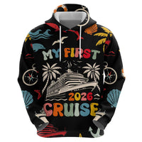 My First Cruise 2026 Hoodie Vacation Groovy Family Cruise Ship