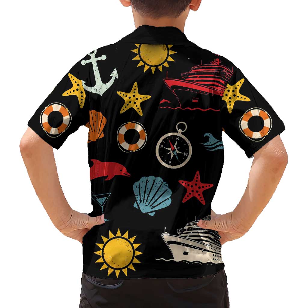 My First Cruise 2026 Kid Hawaiian Shirt Vacation Groovy Family Cruise Ship