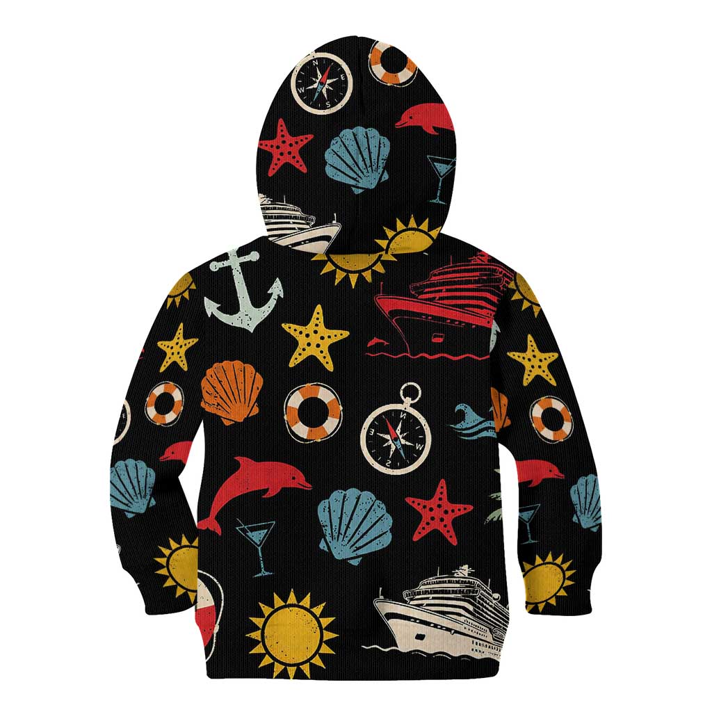 My First Cruise 2026 Kid Hoodie Vacation Groovy Family Cruise Ship