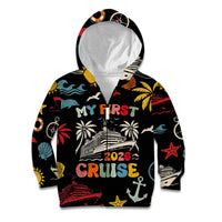 My First Cruise 2026 Kid Hoodie Vacation Groovy Family Cruise Ship