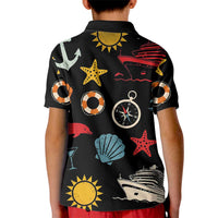 My First Cruise 2026 Kid Polo Shirt Vacation Groovy Family Cruise Ship