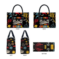 My First Cruise 2026 Leather Bag Vacation Groovy Family Cruise Ship