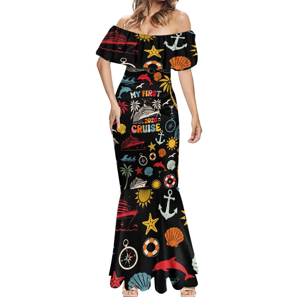 My First Cruise 2026 Mermaid Dress Vacation Groovy Family Cruise Ship