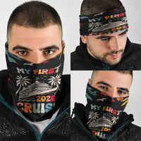 My First Cruise 2026 Neck Gaiter Vacation Groovy Family Cruise Ship