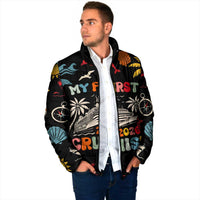 My First Cruise 2026 Padded Jacket Vacation Groovy Family Cruise Ship