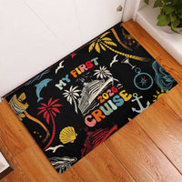 My First Cruise 2026 Rubber Doormat Vacation Groovy Family Cruise Ship