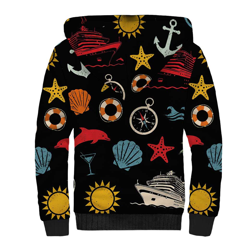 My First Cruise 2026 Sherpa Hoodie Vacation Groovy Family Cruise Ship