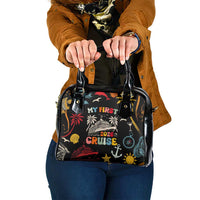 My First Cruise 2026 Shoulder Handbag Vacation Groovy Family Cruise Ship